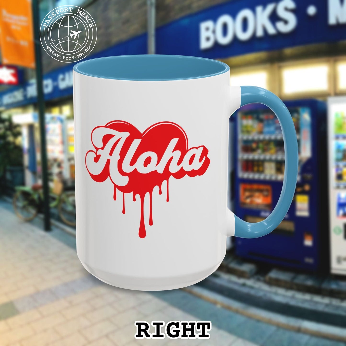 Aloha Melting Heart, Hawaii 15oz Mug