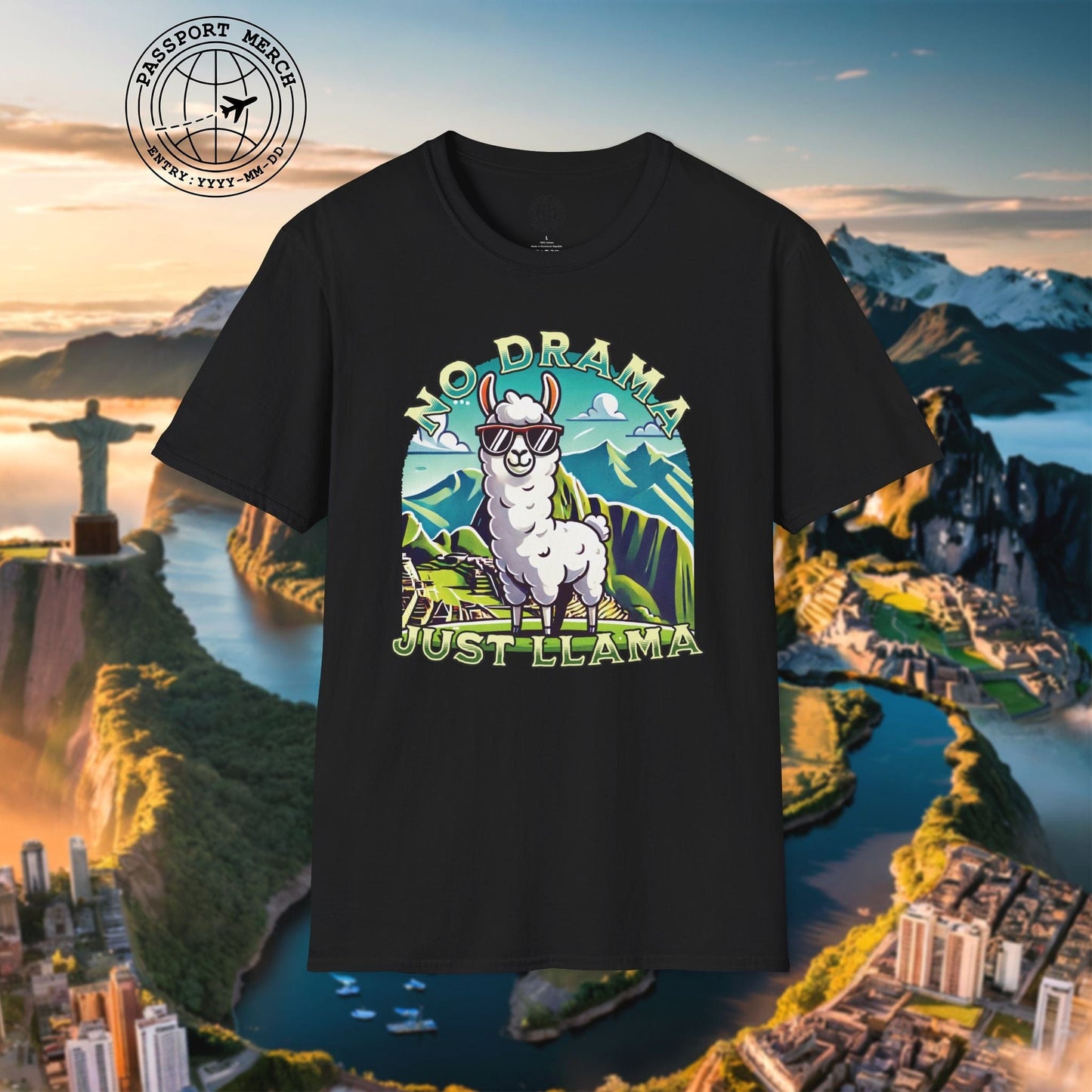 No Drama Just Llama Machu Picchu Peru T-Shirt