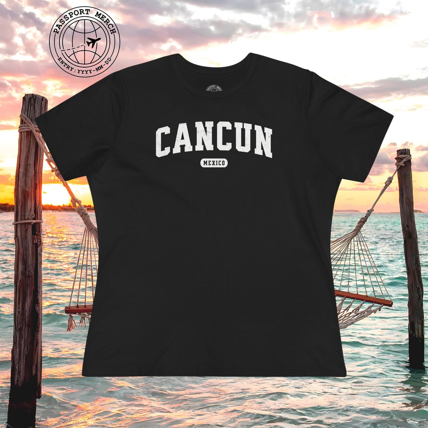 Classic Athletic (Bucket List Edition), Cancun, Mexico, Womens Fit T-Shirt