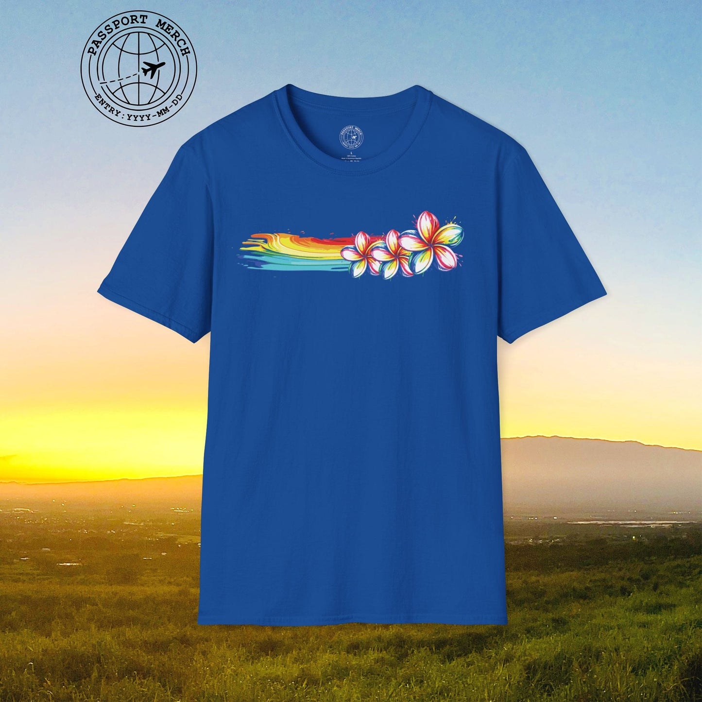 Neon Art Plumeria Rainbow, Hawaii T-Shirt