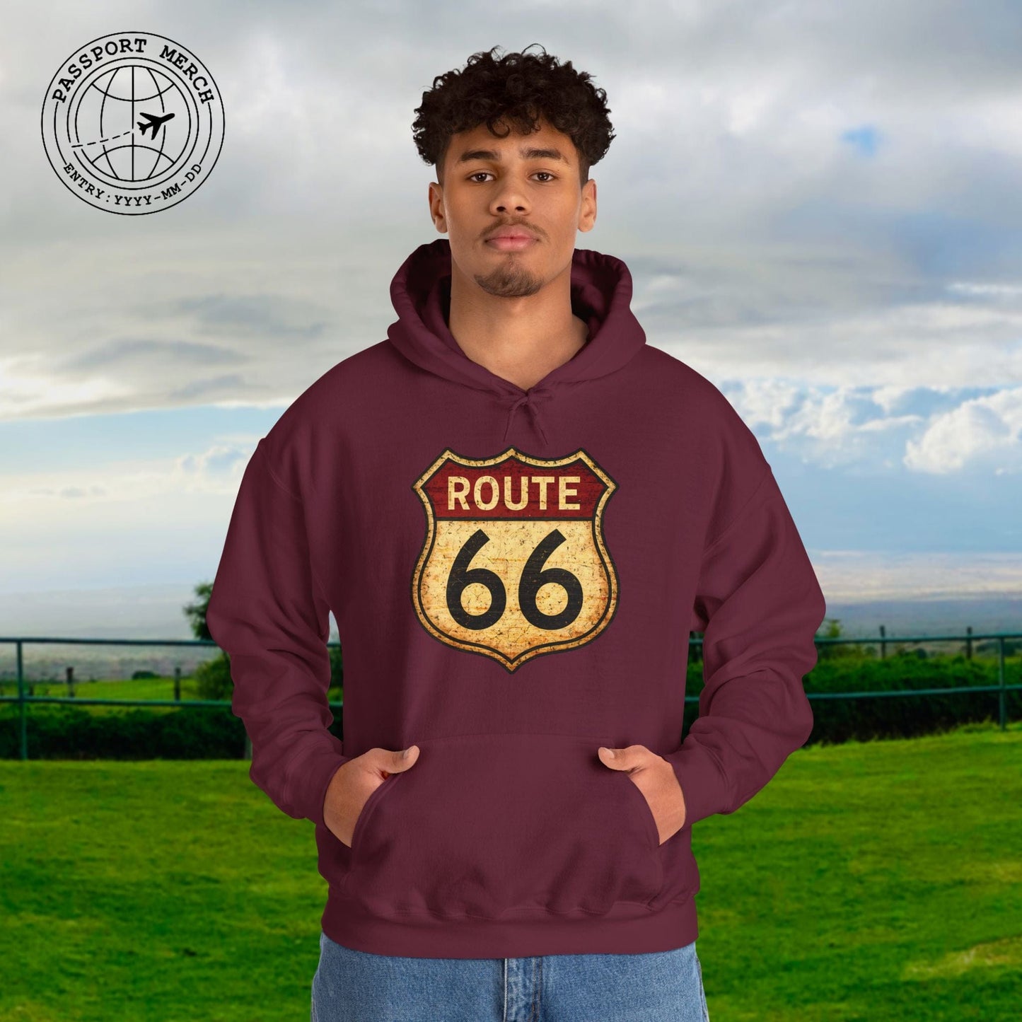 Signs of Wanderlust, Vintage Route 66, USA Hoodie