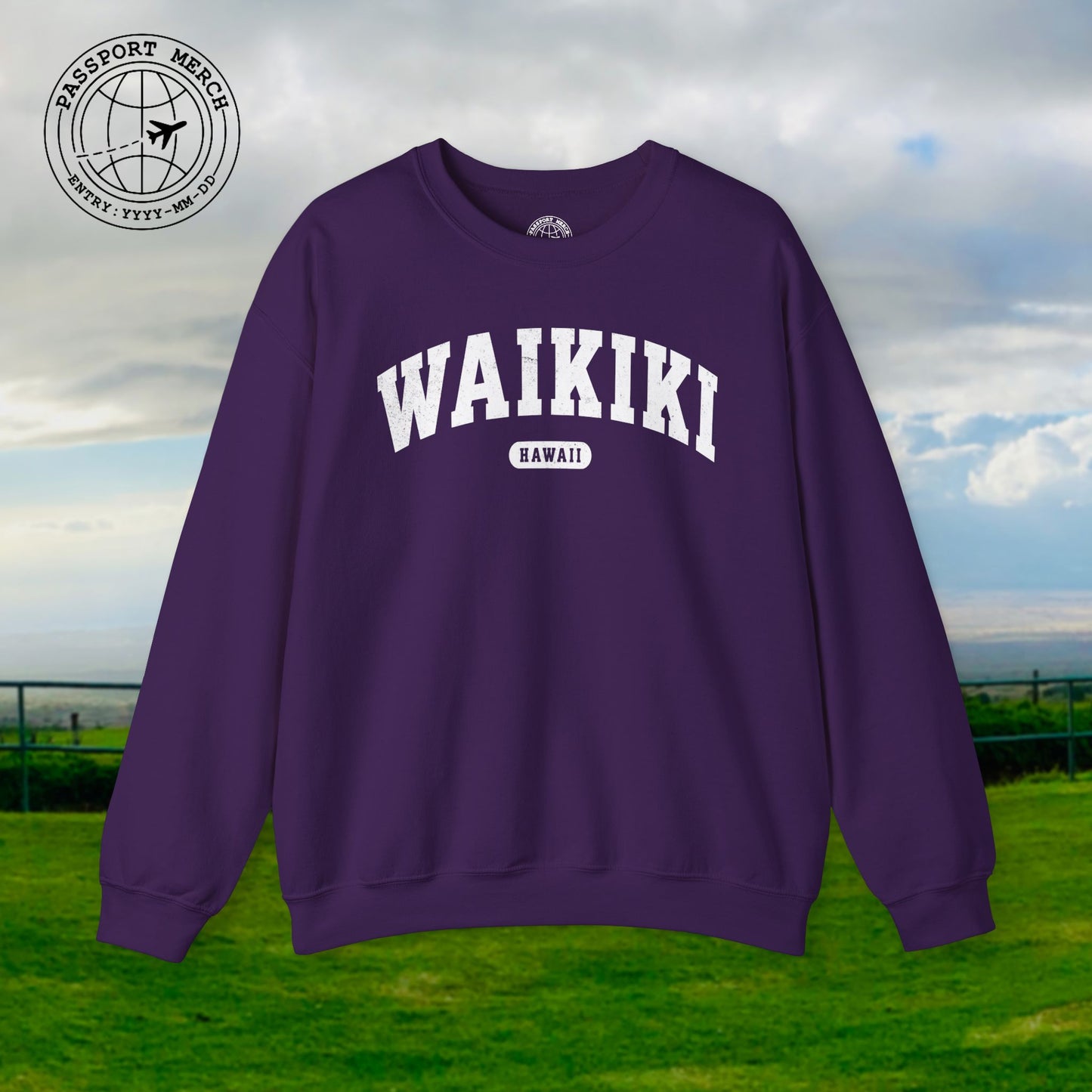 Classic Athletic (Bucket List Edition), Waikiki, Hawaii Crewneck