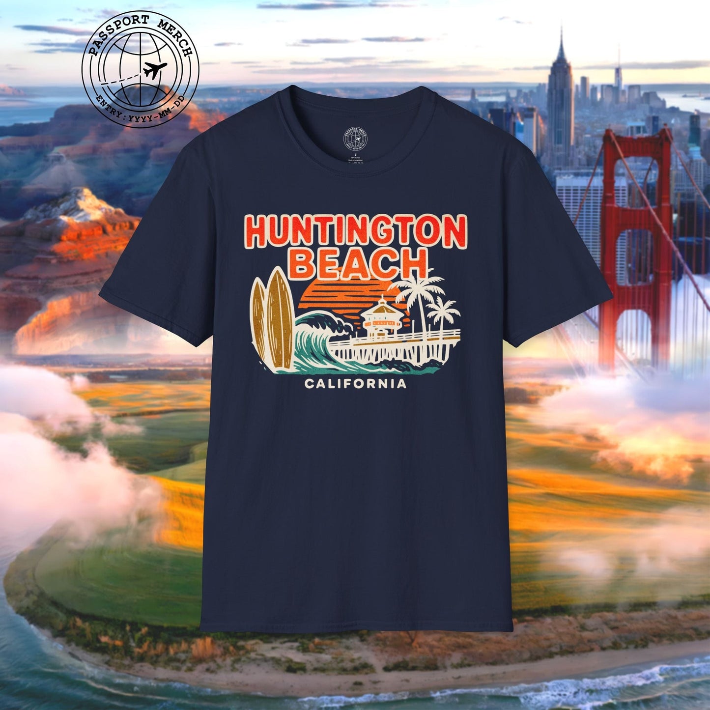 Huntington Beach, California - 80's Vintage T-Shirt