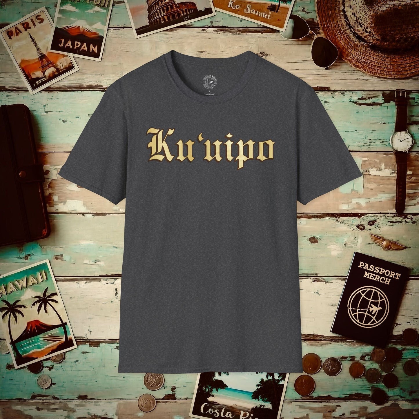 24-Karat Gold Ku'uipo (Hawaiian Jewelry Style) T-Shirt Dark Heather / S