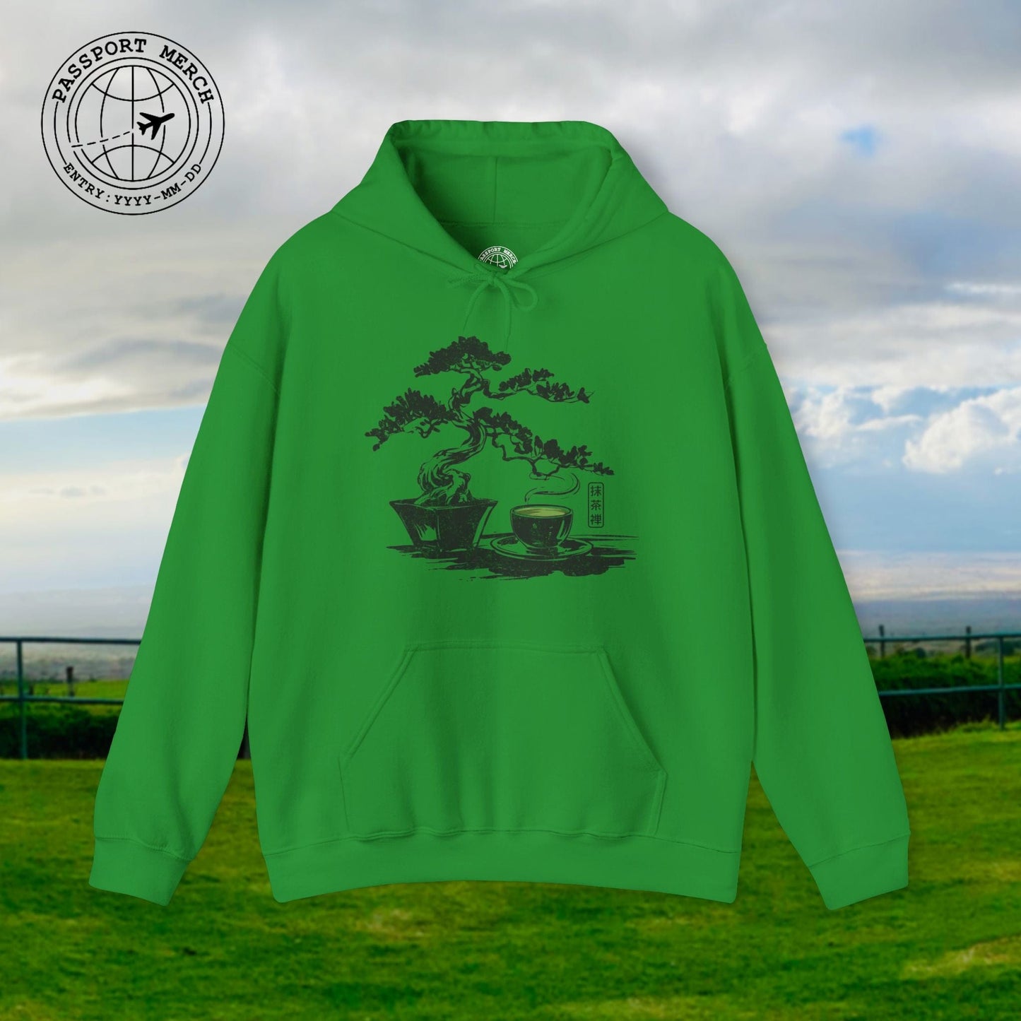 Vintage Matcha Zen, Japan Hoodie