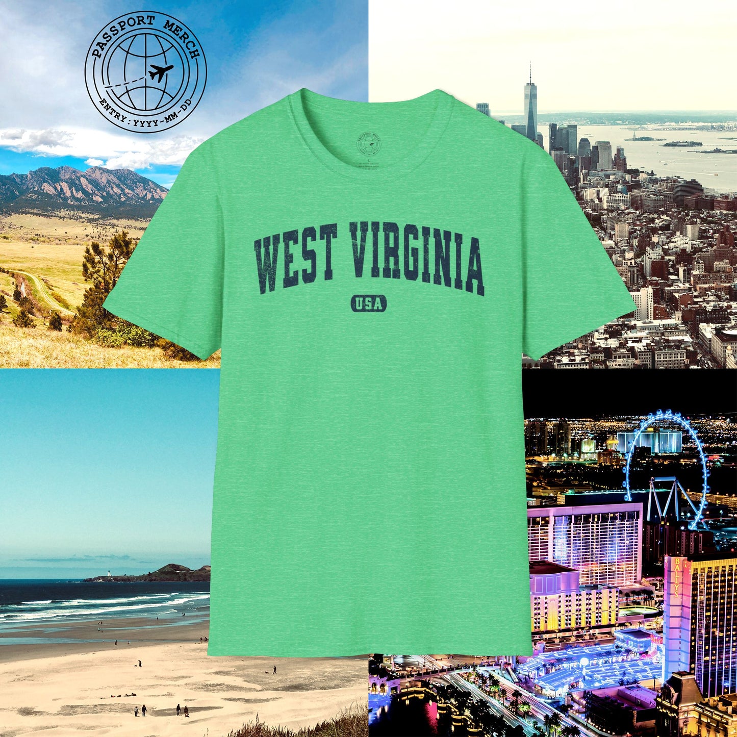 Classic Athletic, West Virginia (50 States Edition) T-Shirt