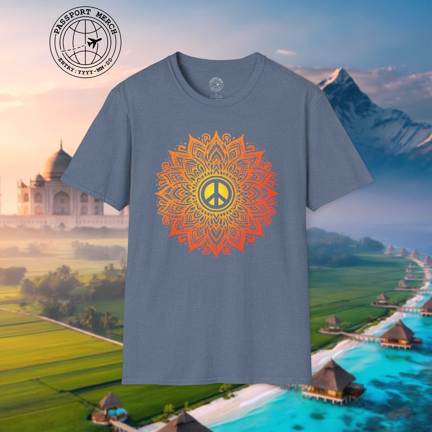 Peace Mandala India T-Shirt