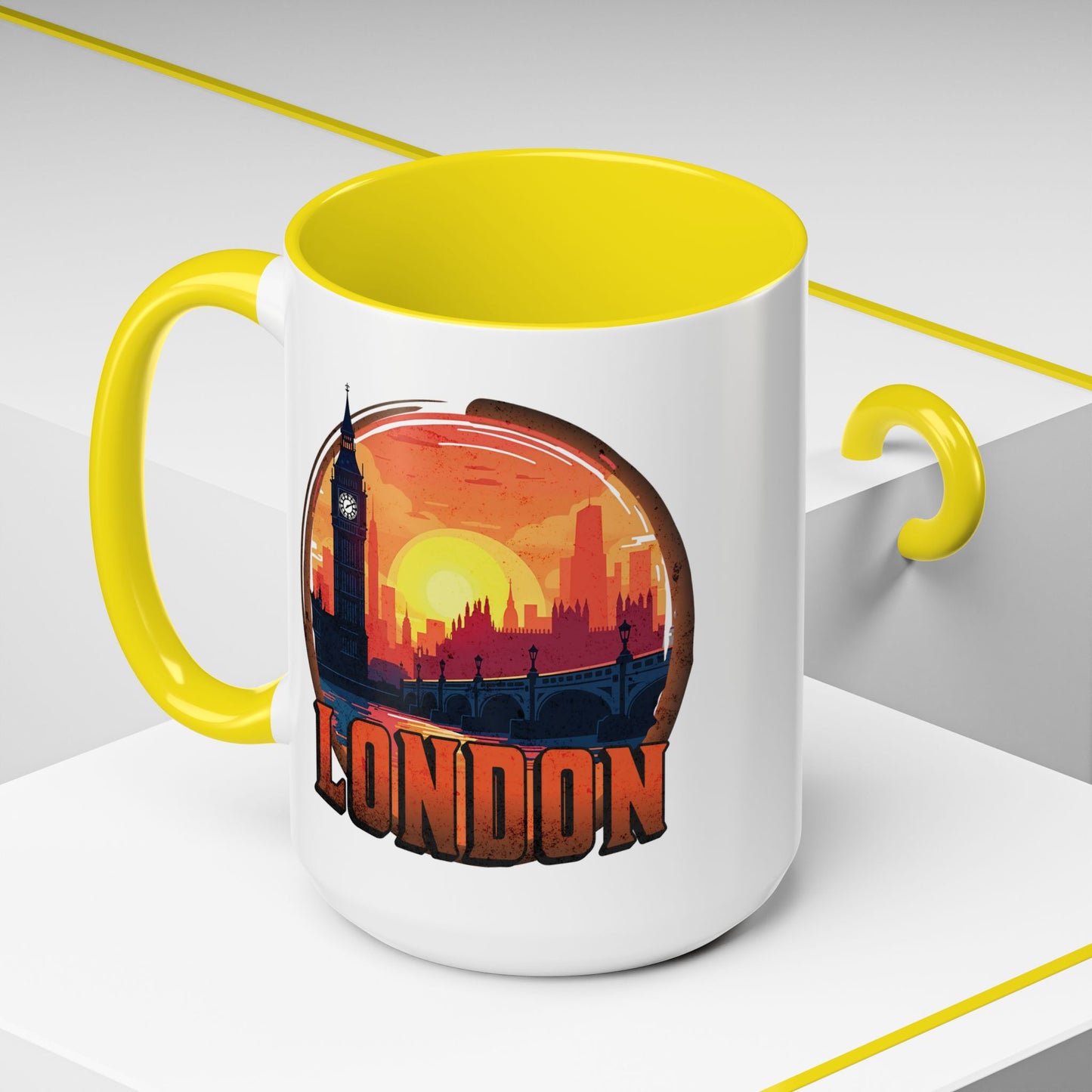 Vintage Big Ben Sunset, London, England 15oz Mug