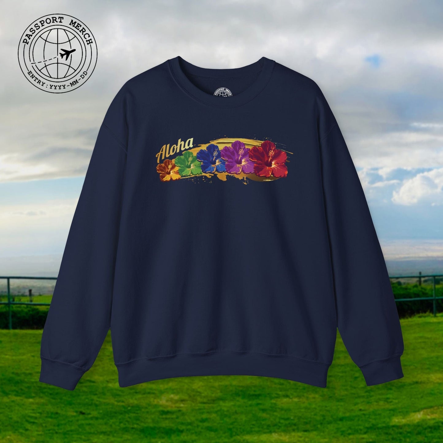 Pop Art Hibiscus, Hawaii Crewneck