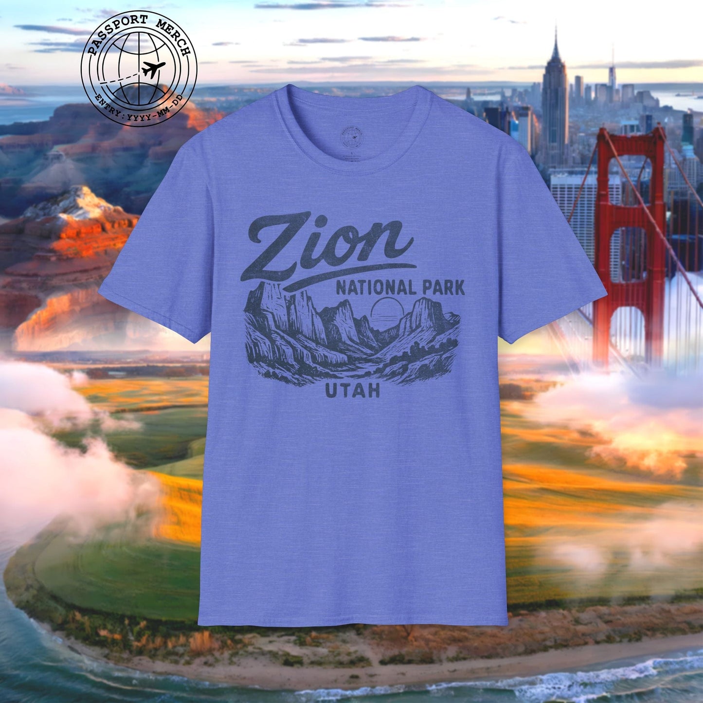 Zion National Park Vintage Monochrome, Utah T-Shirt