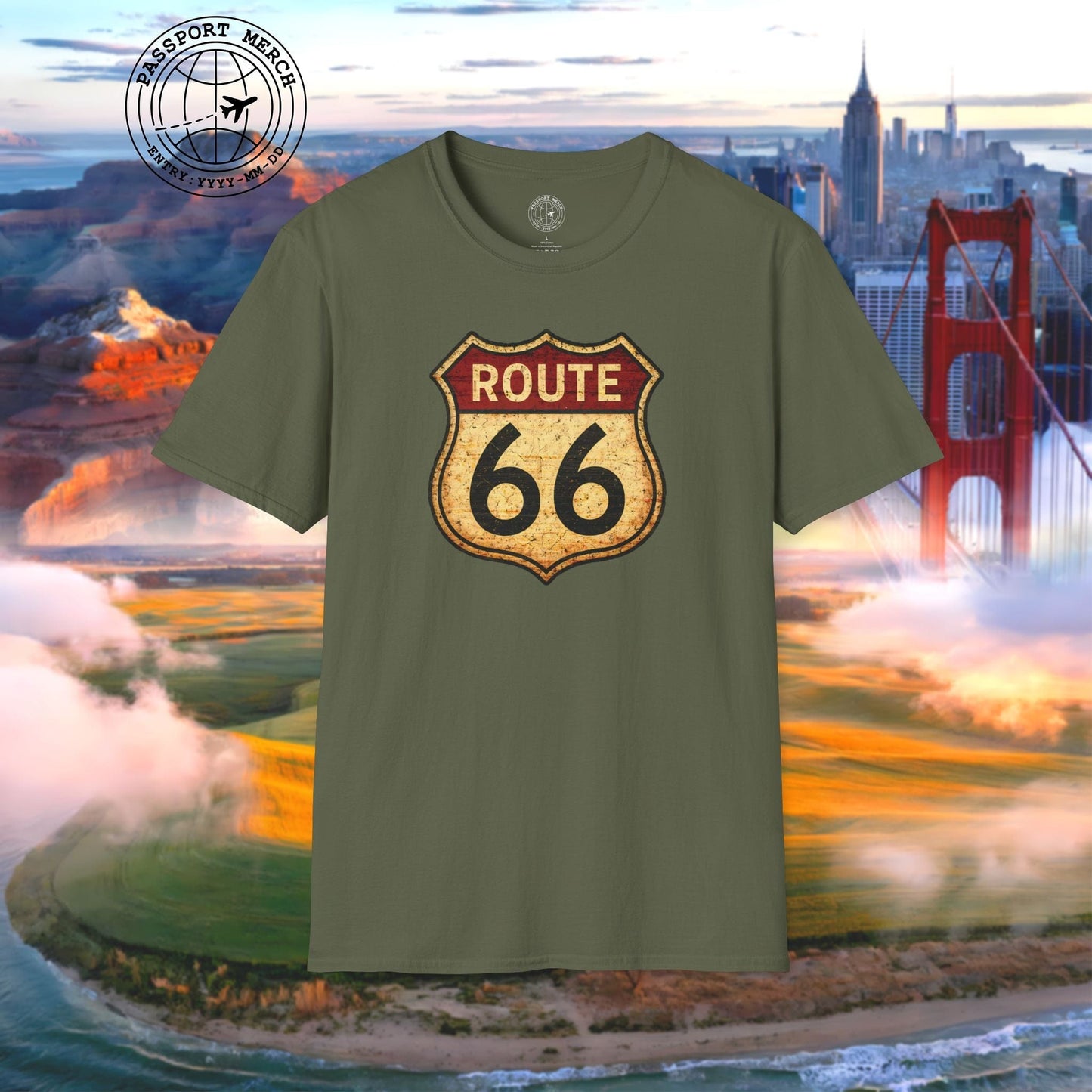 Signs of Wanderlust, Vintage Route 66, USA T-Shirt