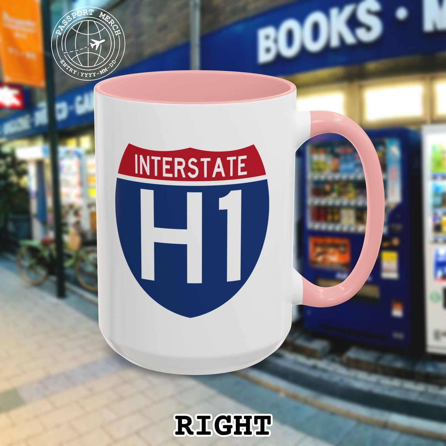 Signs of Wanderlust, Interstate H1, Hawaii 15oz Mug