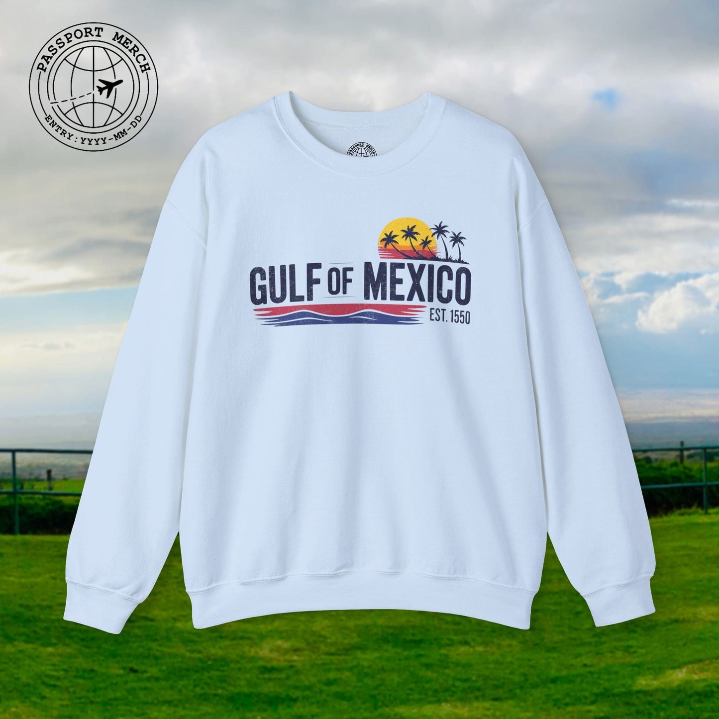 Vintage Retro Gulf of Mexico Crewneck