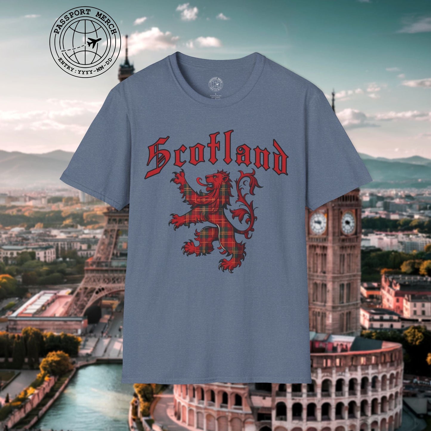 Tartan Lion Rampant, Scotland, UK T-Shirt