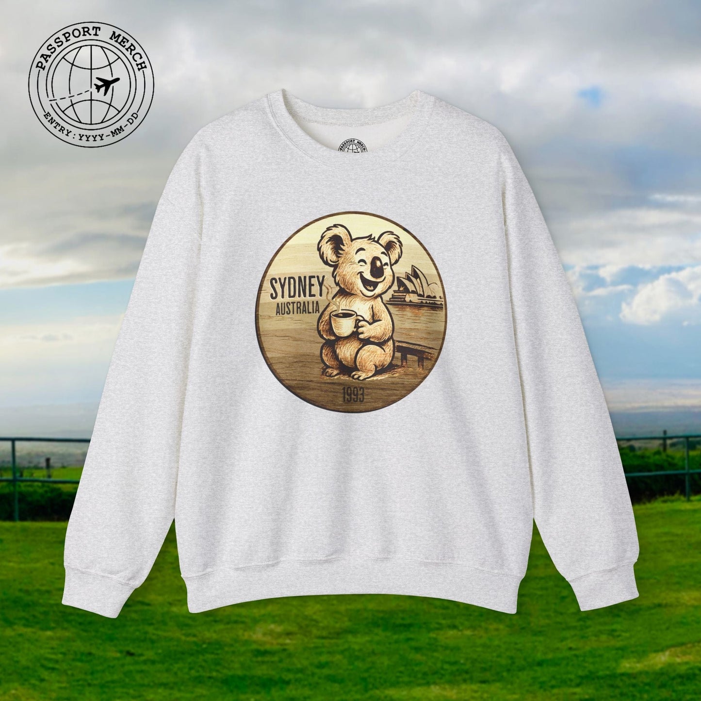 Vintage Koala & Coffee in Sydney, Australia Crewneck