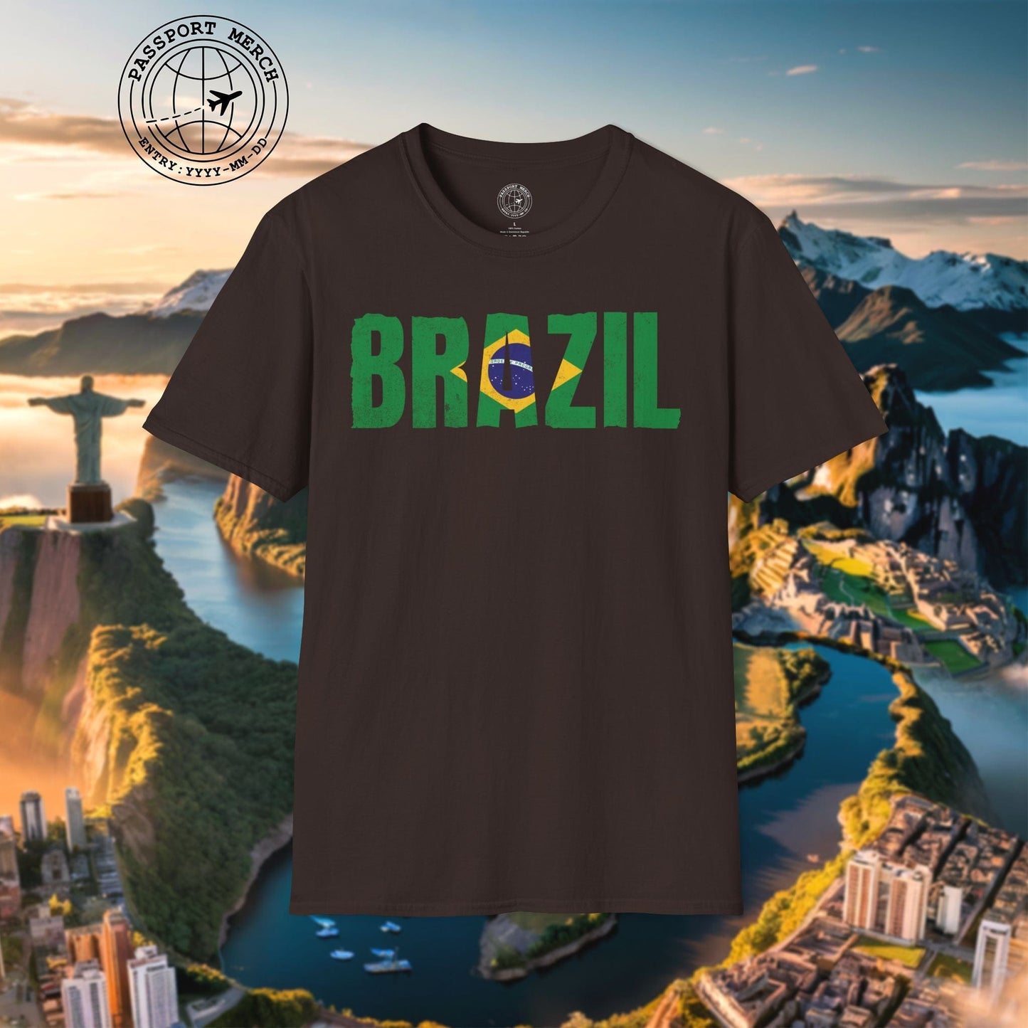 Brazil Patriotism Letter Flag T-Shirt