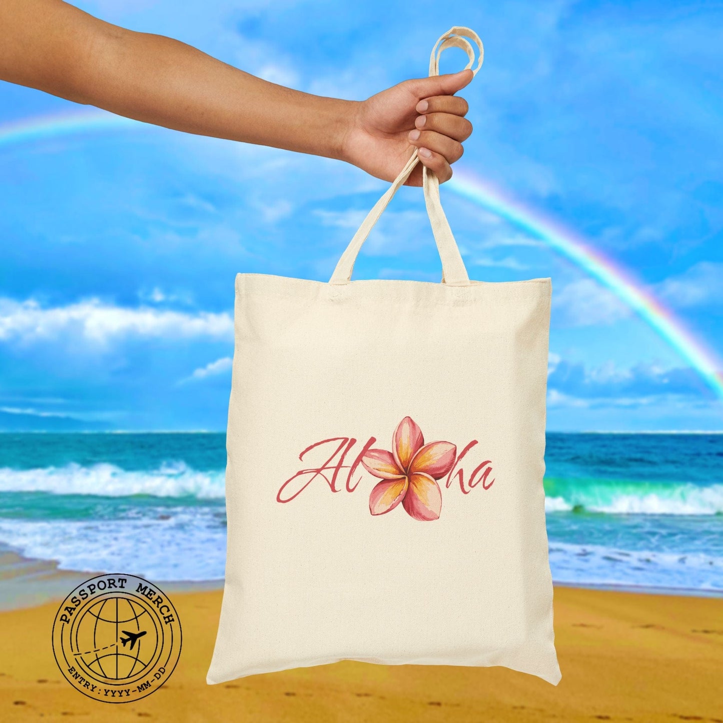 Aloha Watercolor Plumeria, Hawaii Tote Bag