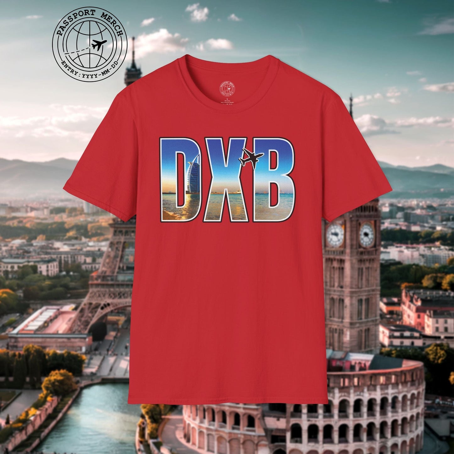 Airport Window Dubai United Arab Emirates DXB T-Shirt