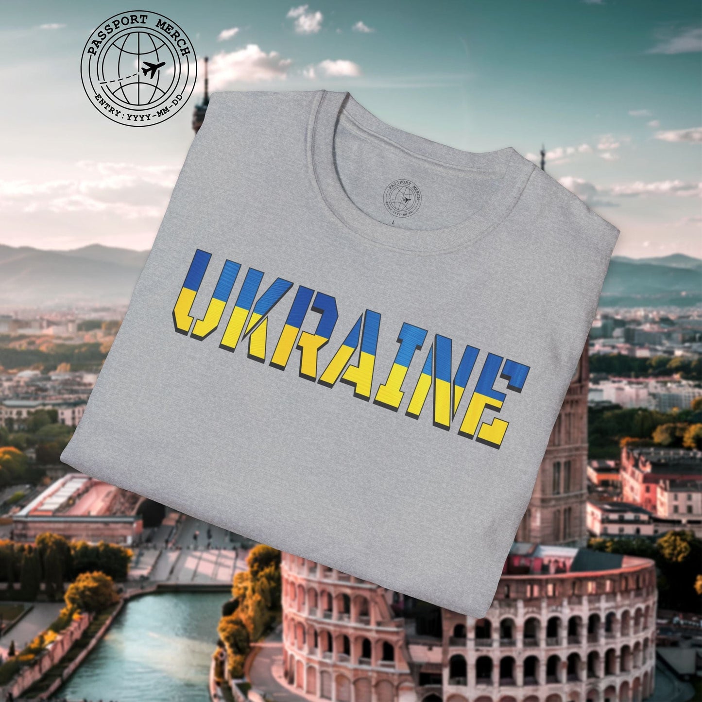 Ukraine Text Flag T-Shirt