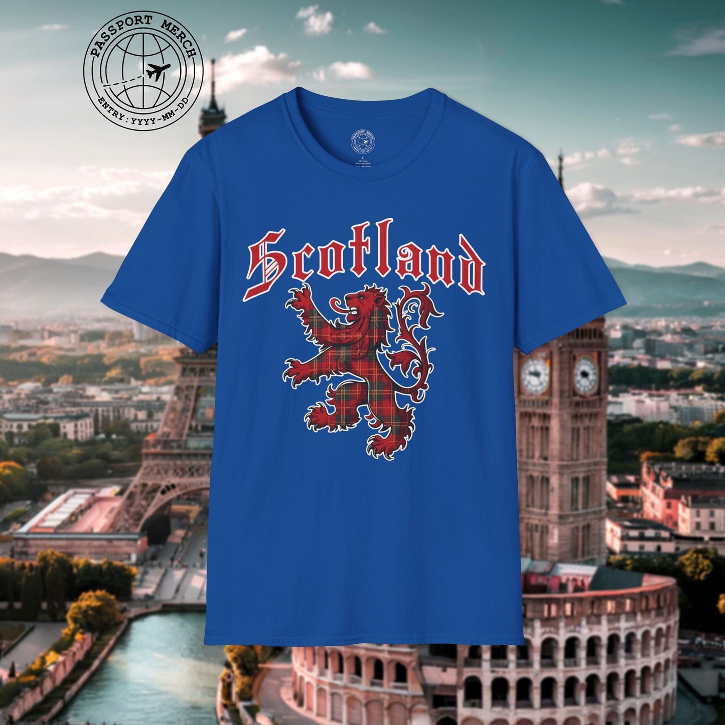 Tartan Lion Rampant, Scotland, UK T-Shirt