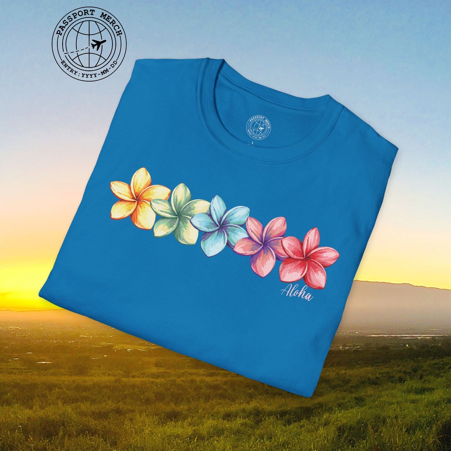 Five Vibrant Plumerias, Hawaii T-Shirt