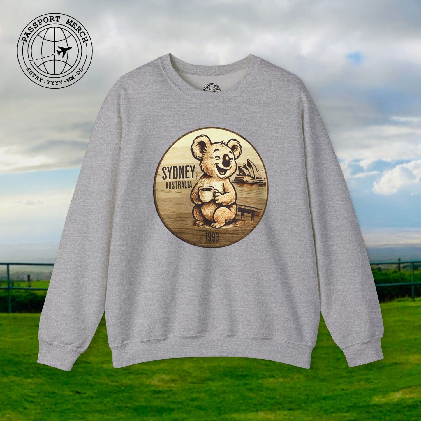 Vintage Koala & Coffee in Sydney, Australia Crewneck