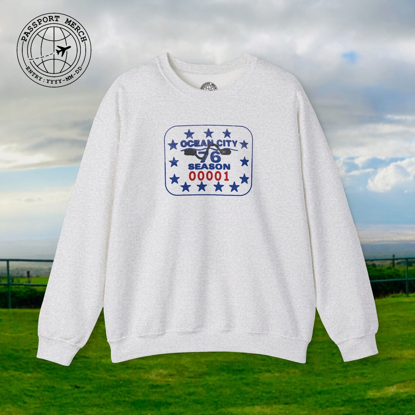 Vintage Ocean City 1976 Beach Tag, New Jersey Crewneck