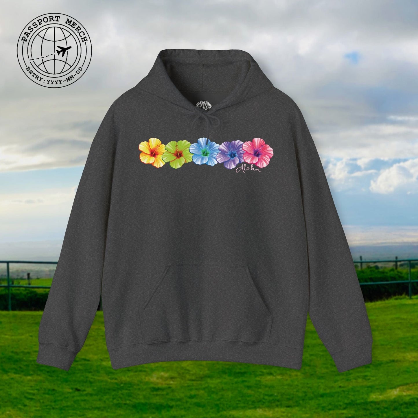 Five Vibrant Hibiscus, Hawaii Hoodie