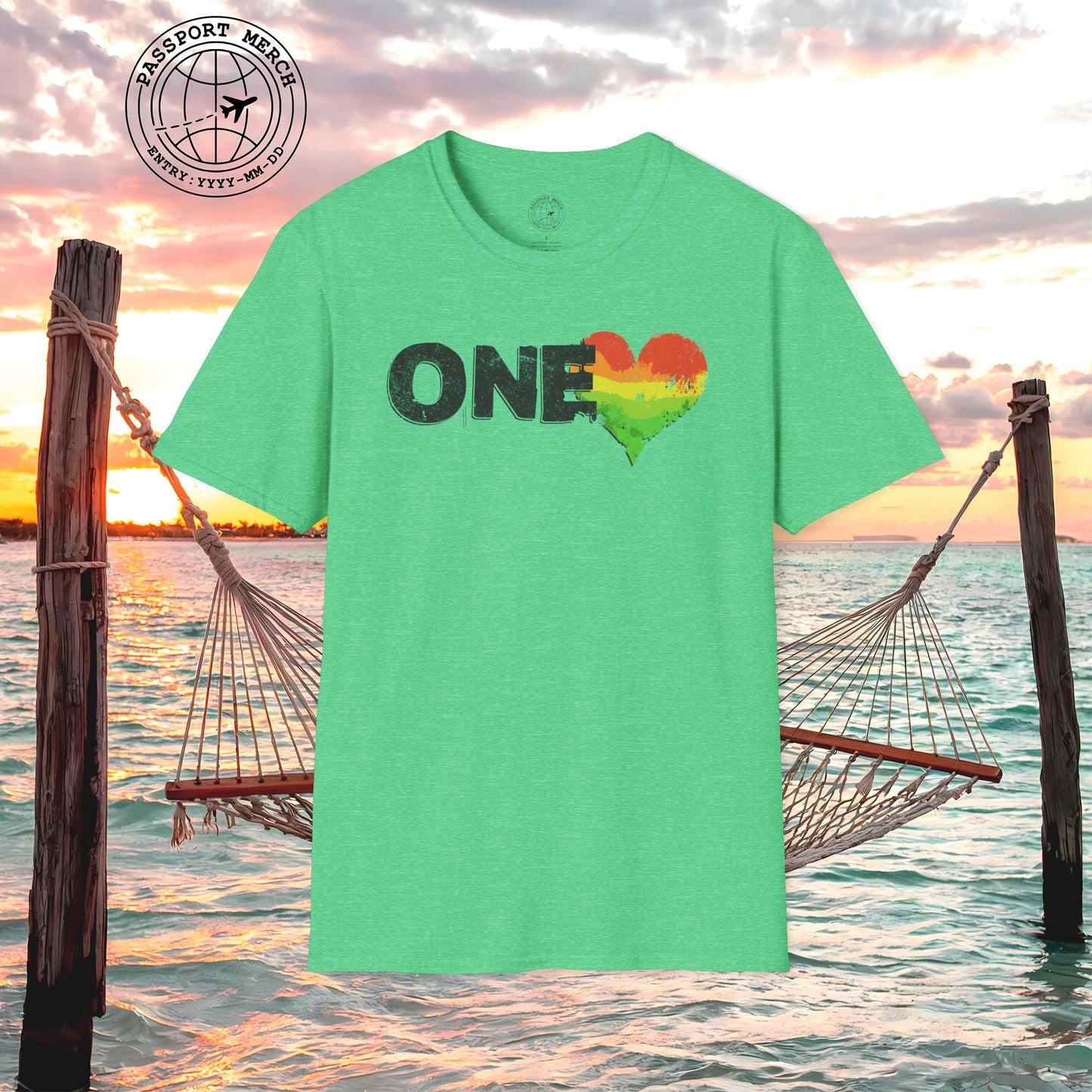 One Heart, Jamaican Reggae T-Shirt