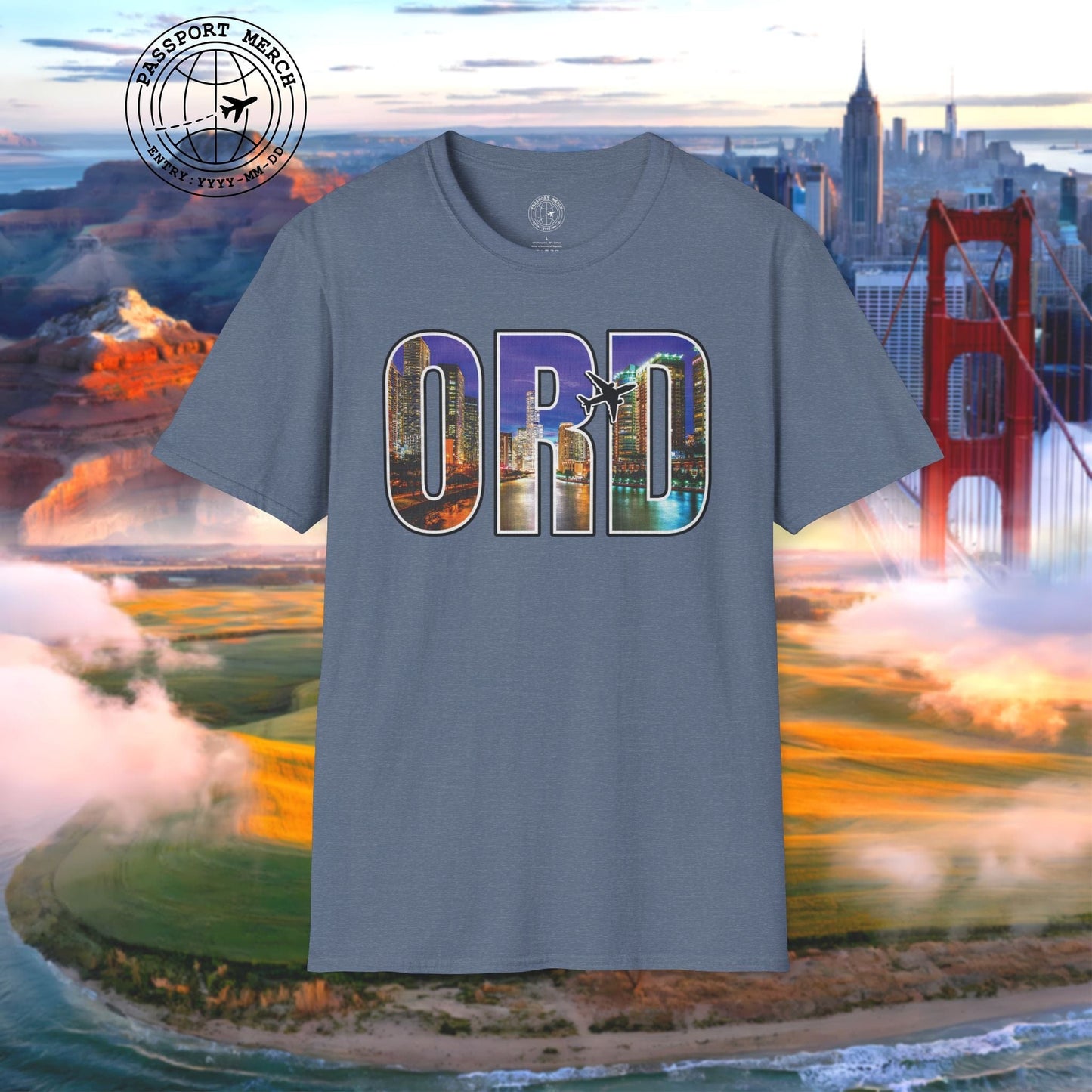 Airport Window Chicago Illinois ORD T-Shirt