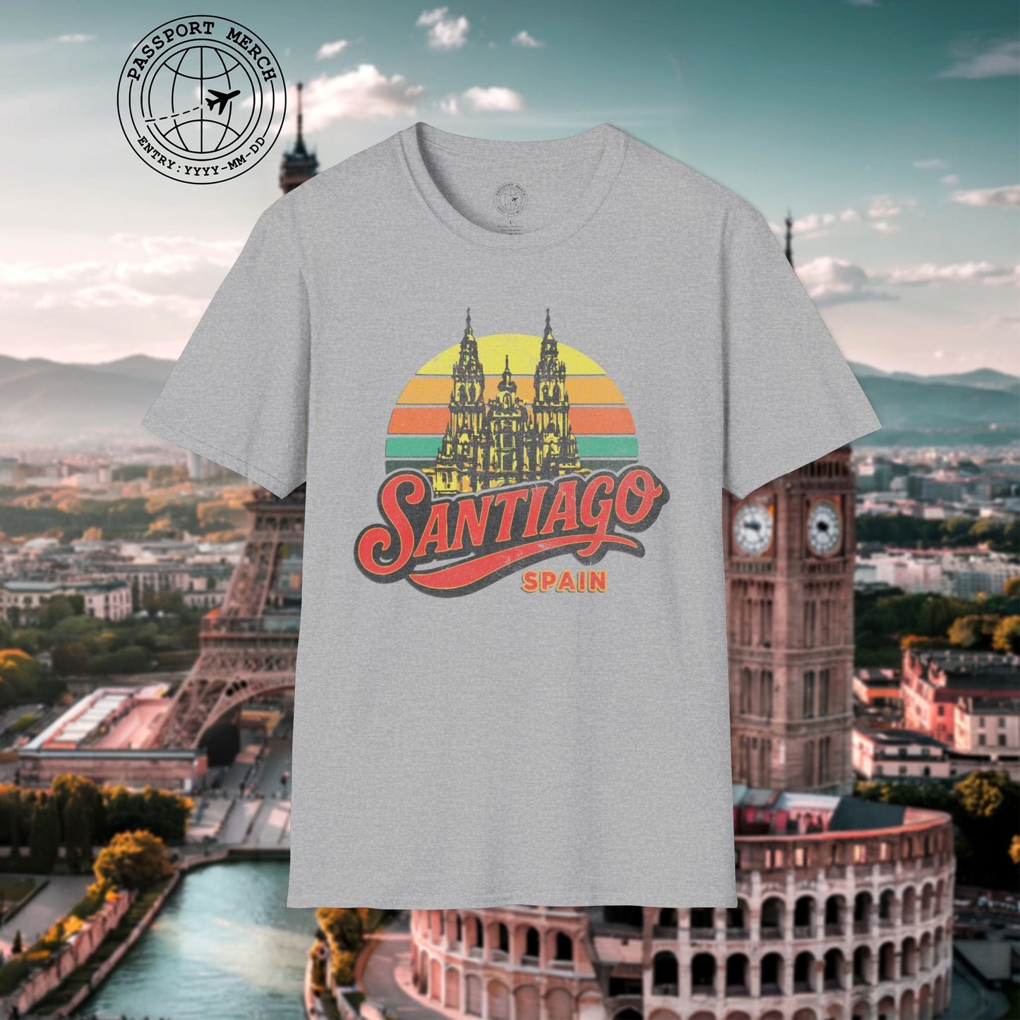 Santiago, Spain - 80's Vintage T-Shirt