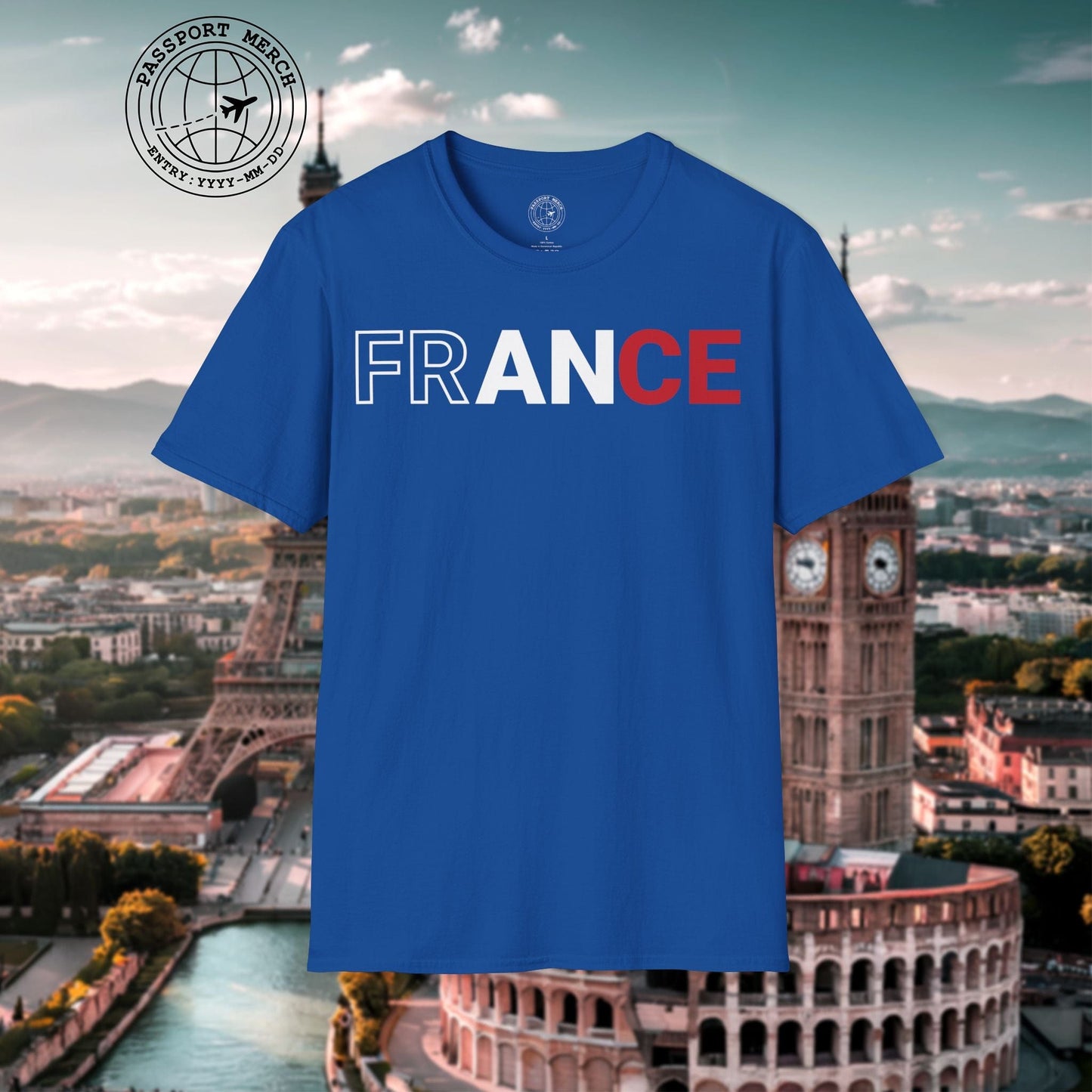 France Patriotism Letter Flag T-Shirt