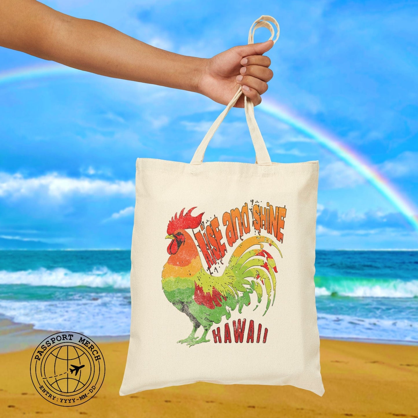 Rise and Shine Rooster, Hawaii Tote Bag