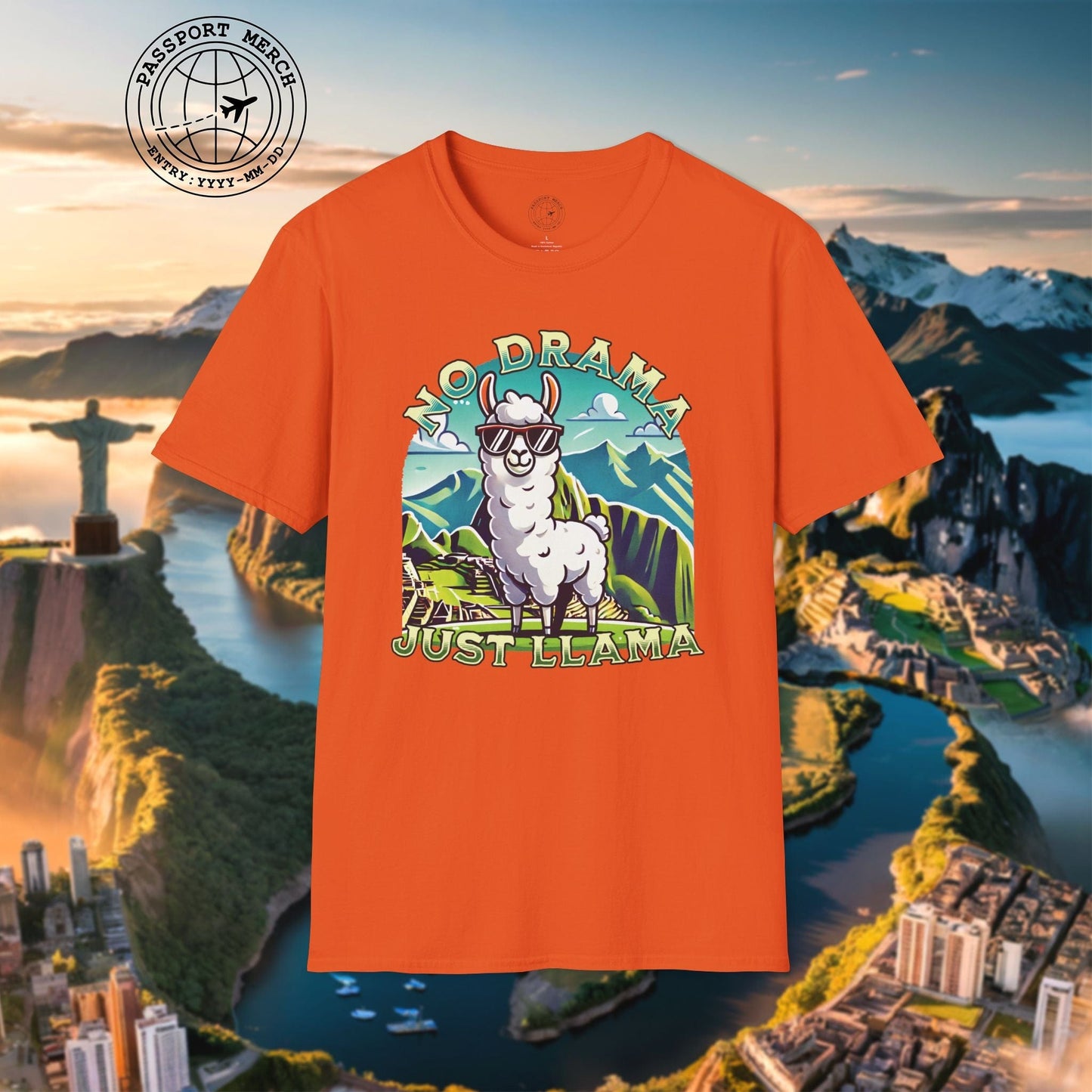 No Drama Just Llama Machu Picchu Peru T-Shirt