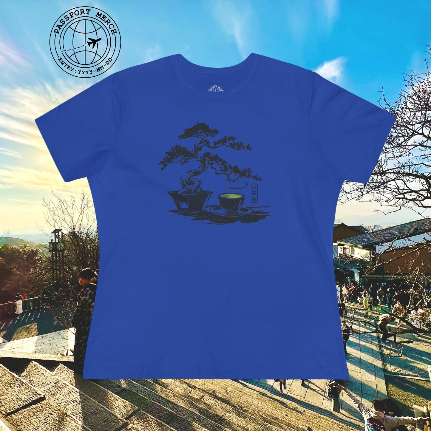 Vintage Matcha Zen, Japan, Womens Fit T-Shirt