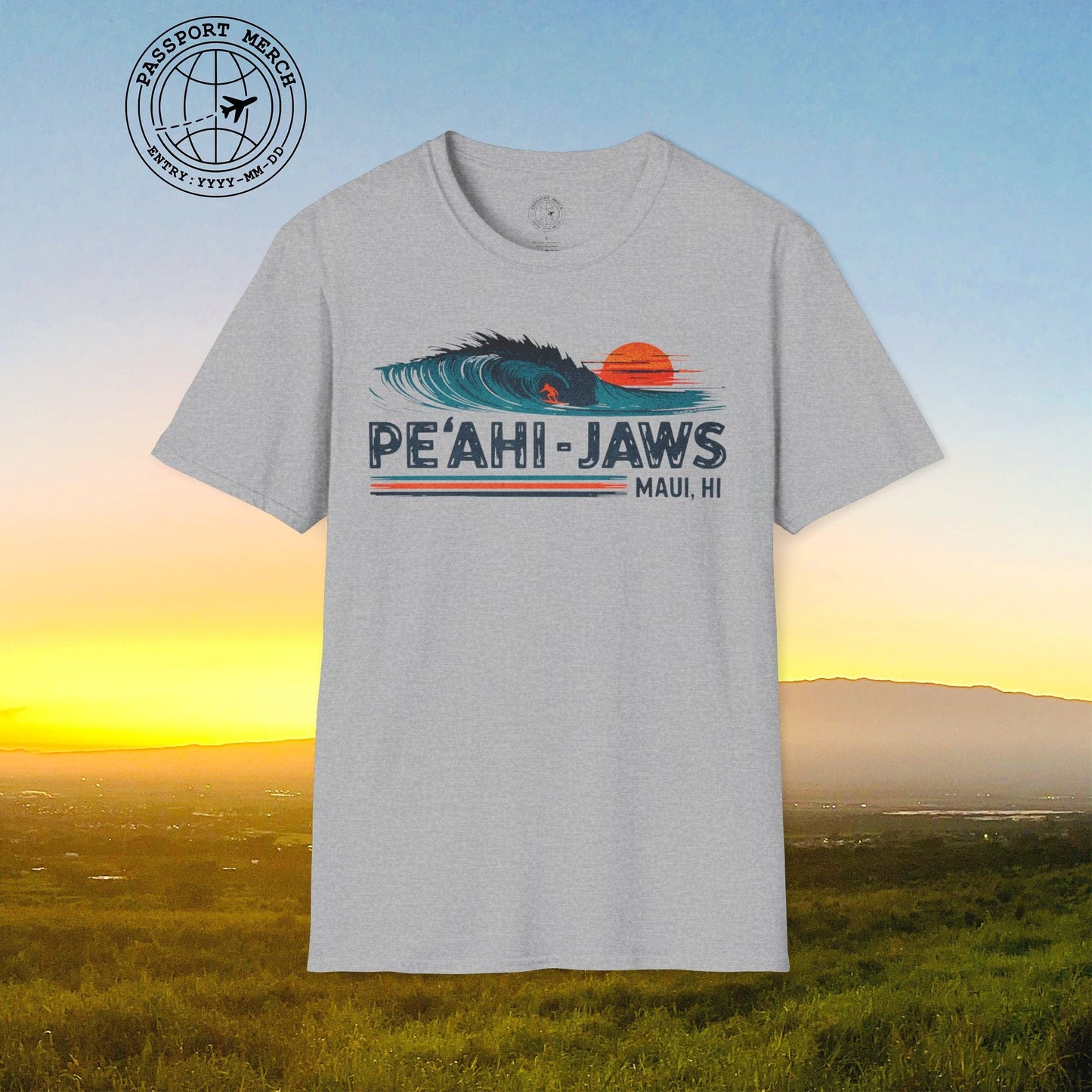 Peahi Jaws, Maui, Hawaii - Vibrant Surf Retro T-Shirt