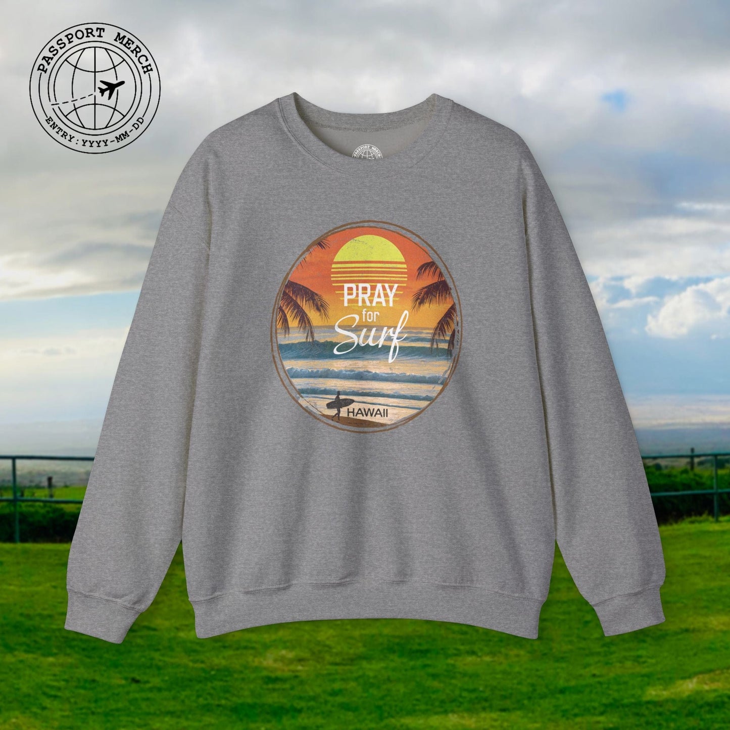 Pray for Surf Hawaii, Crewneck