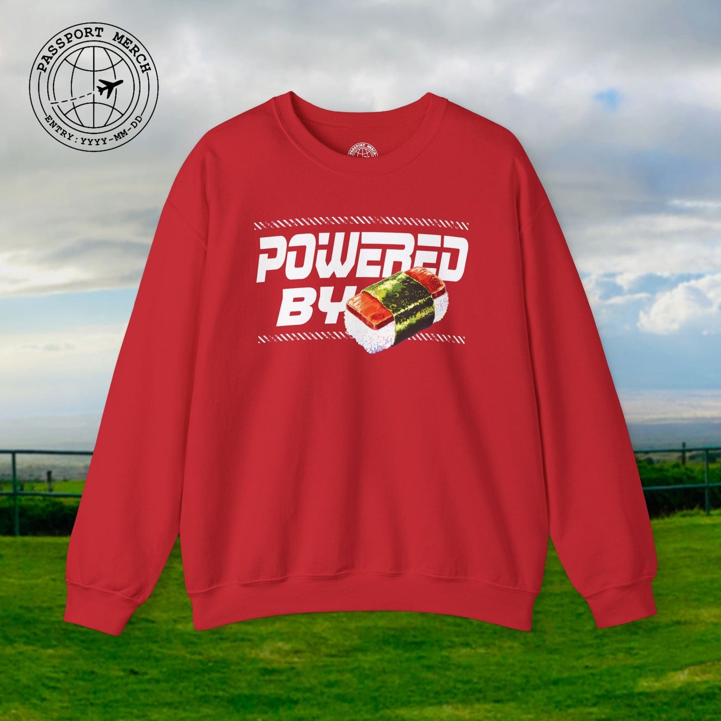 Powered By Musubi, Hawaii Crewneck