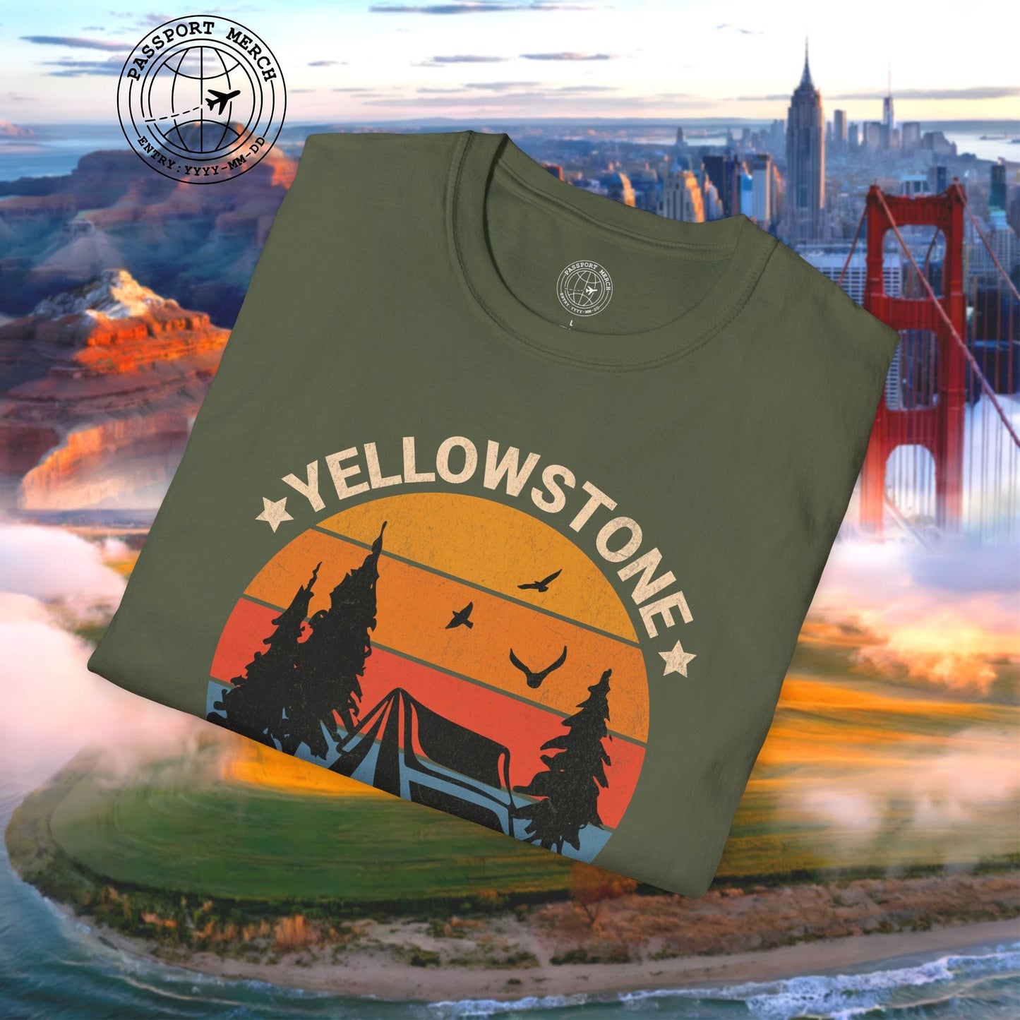 Yellowstone Fresh Air No Care Wyoming T-Shirt