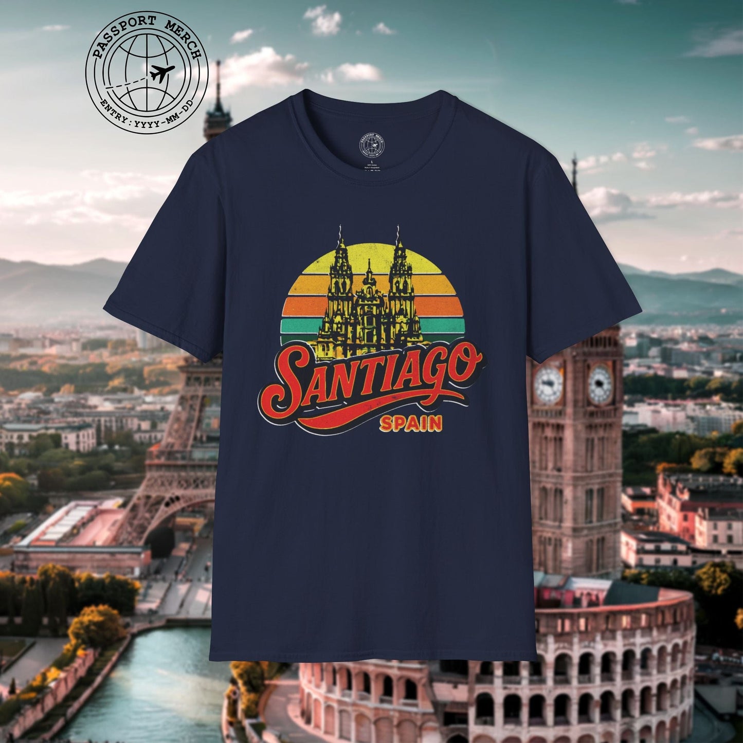 Santiago, Spain - 80's Vintage T-Shirt
