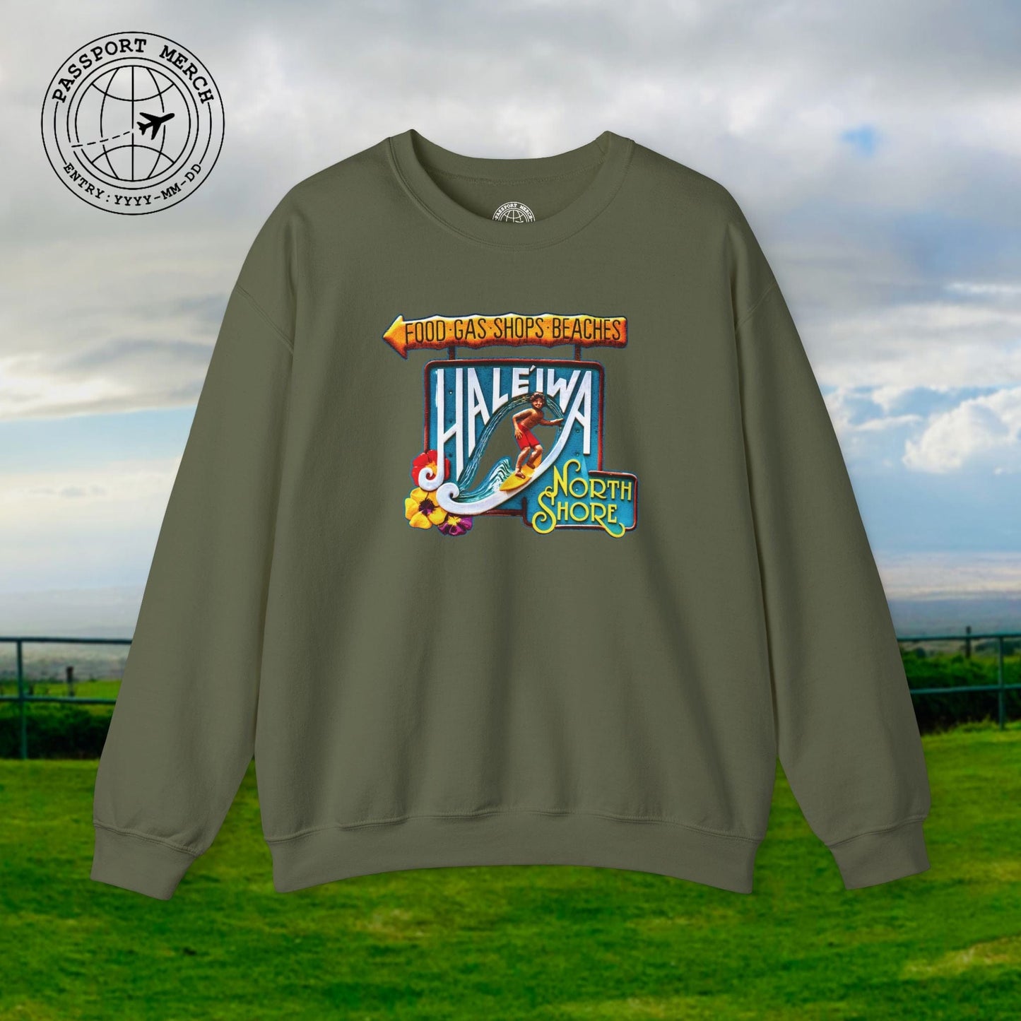 Signs of Wanderlust, Hale'iwa (North) Oahu, Hawaii Crewneck