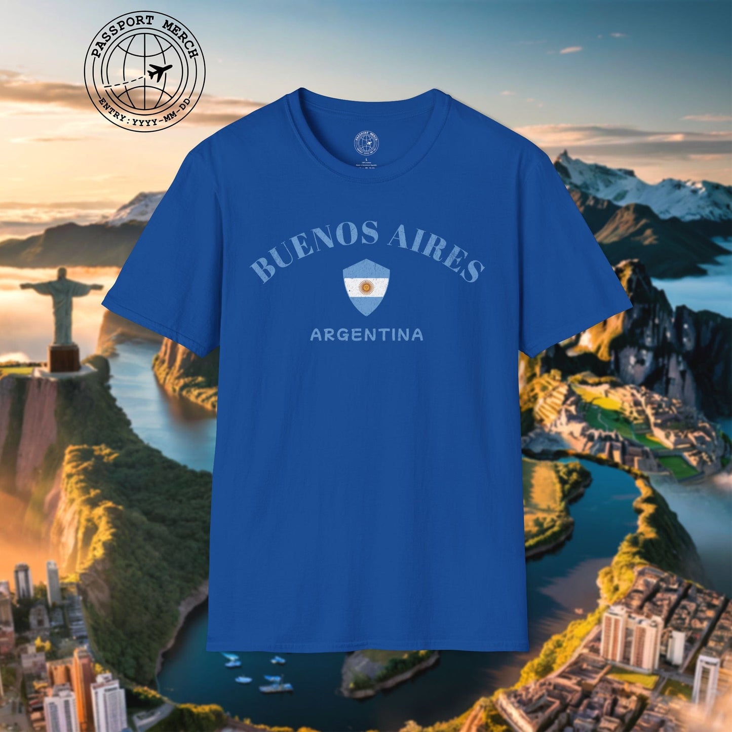 Buenos Aires with Flag Shield Argentina T-Shirt