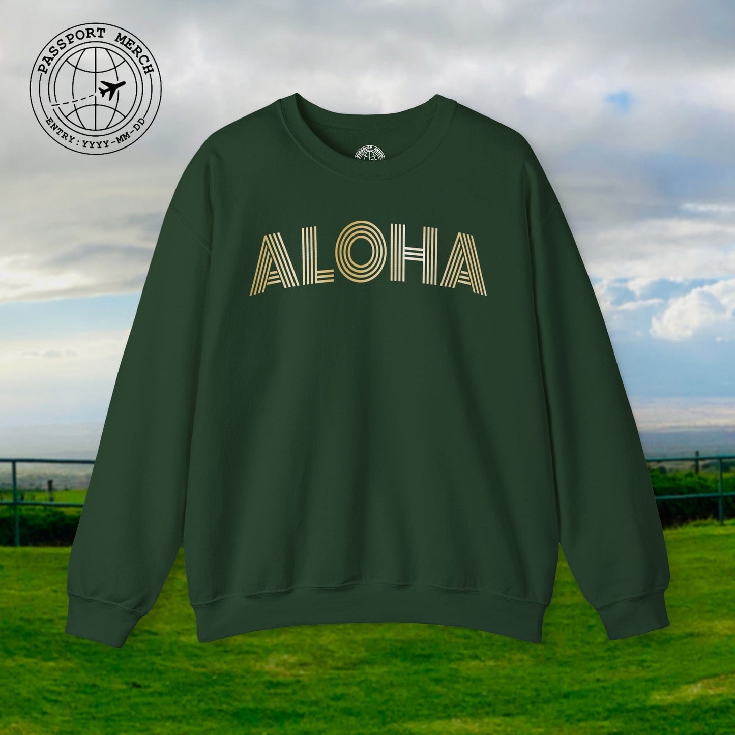 Retro Bling Aloha, Hawaii Crewneck