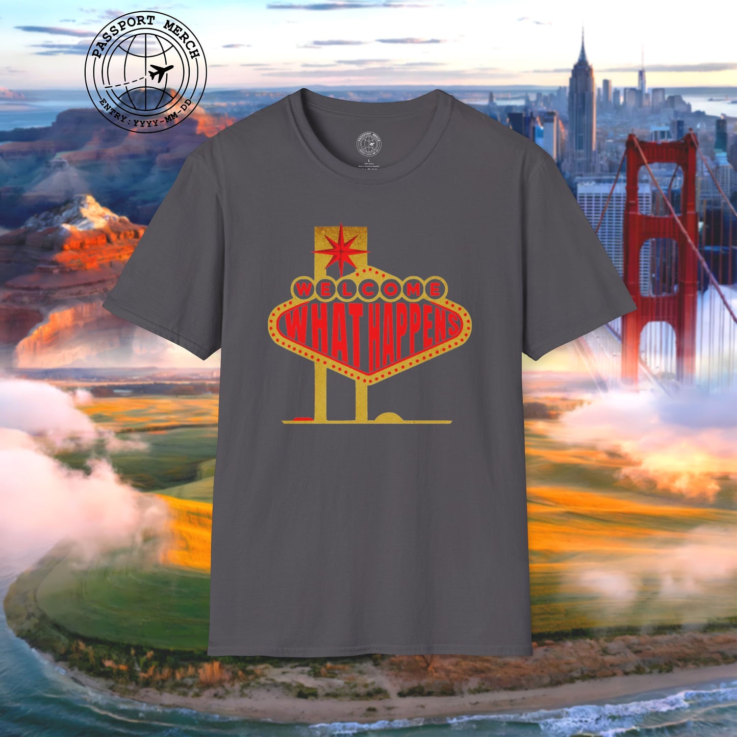"WHAT HAPPENS" in Vegas, Nevada T-Shirt