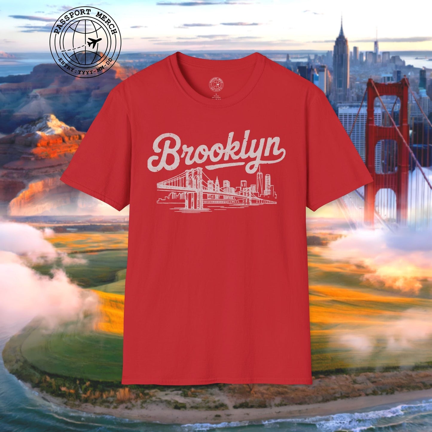 Vintage Brooklyn Monochrome, New York T-Shirt