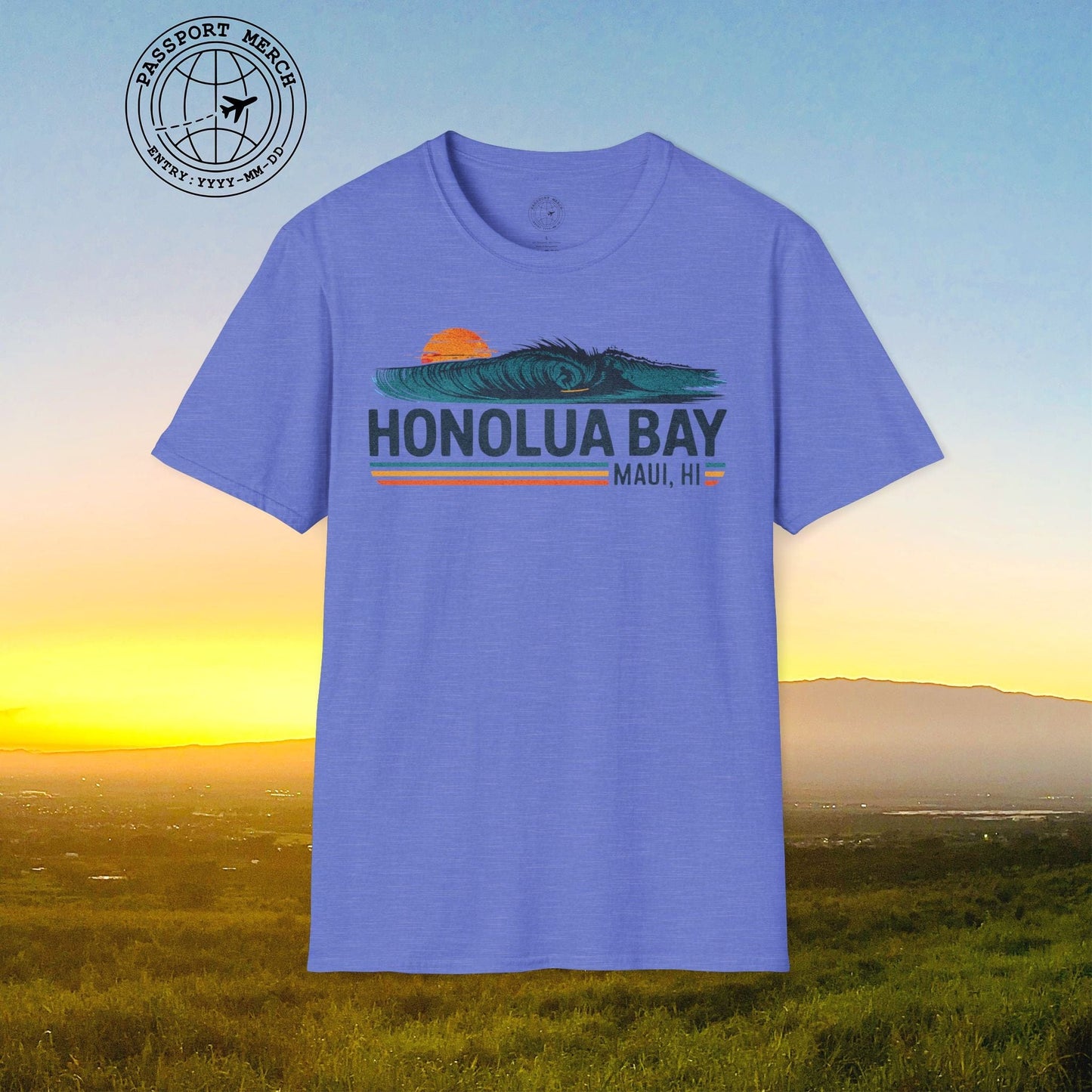 Honolua Bay, Maui, Hawaii - Vibrant Surf Retro T-Shirt