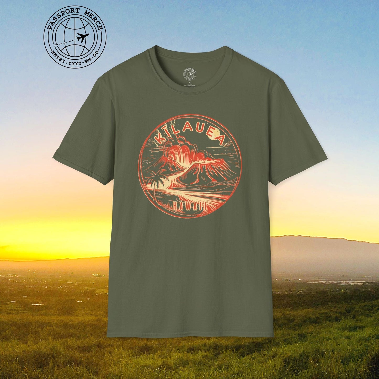 Vintage Kilauea Eruption, Hawaii T-Shirt