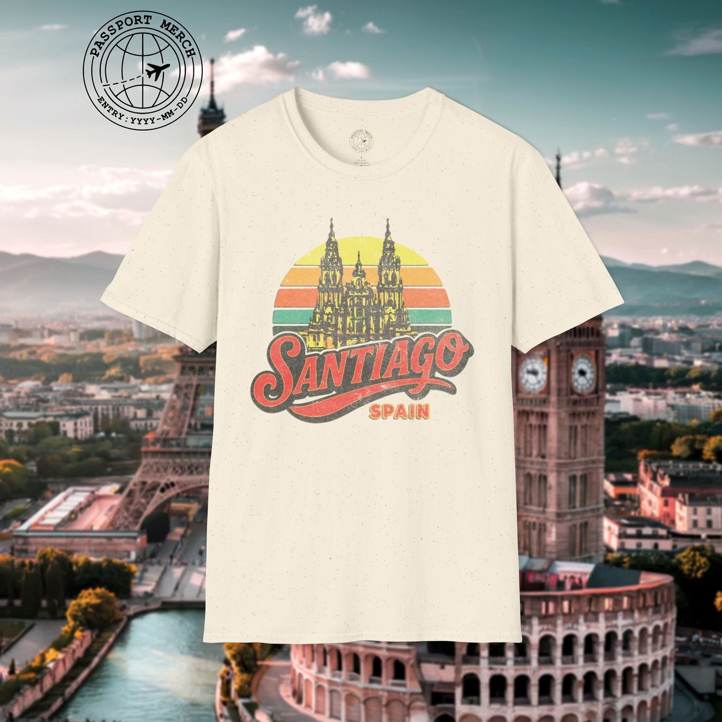 Santiago, Spain - 80's Vintage T-Shirt