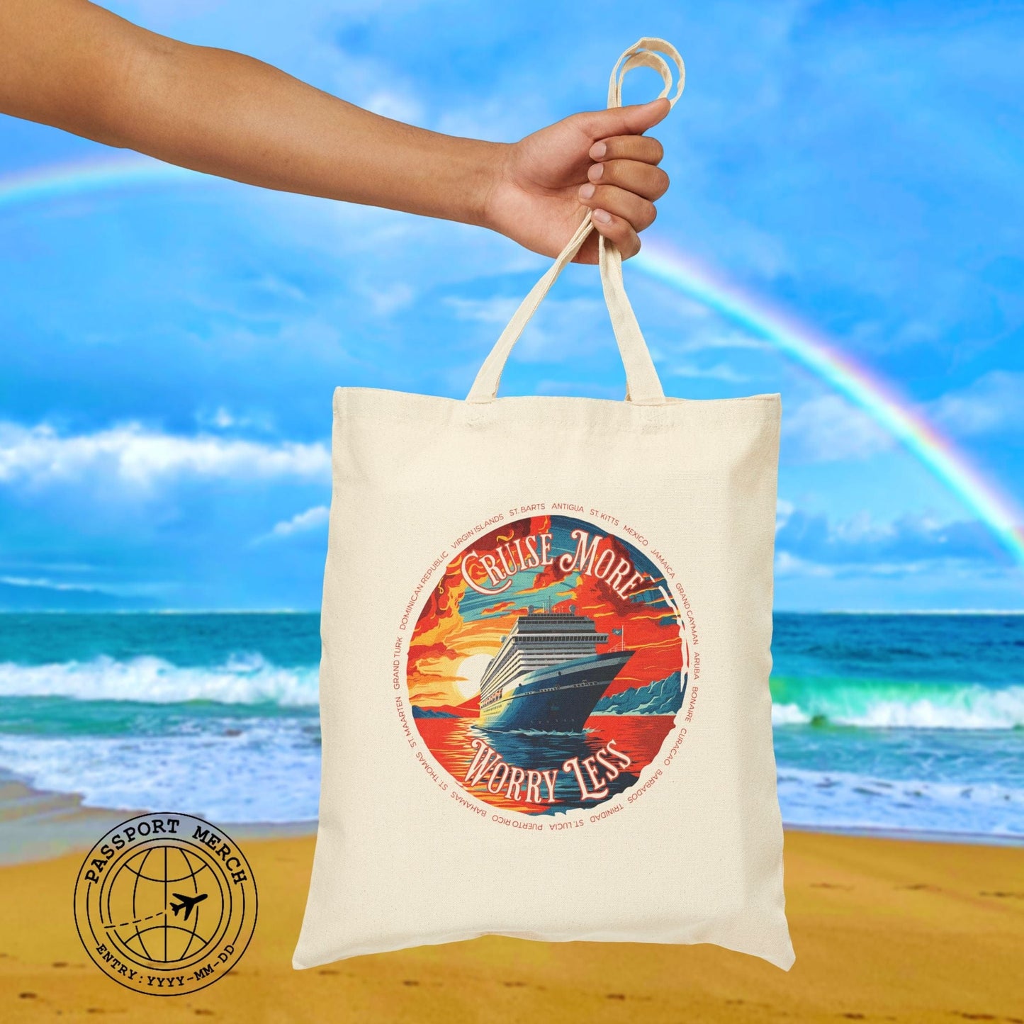 Cruise More Worry Less Caribbean Tote Bag