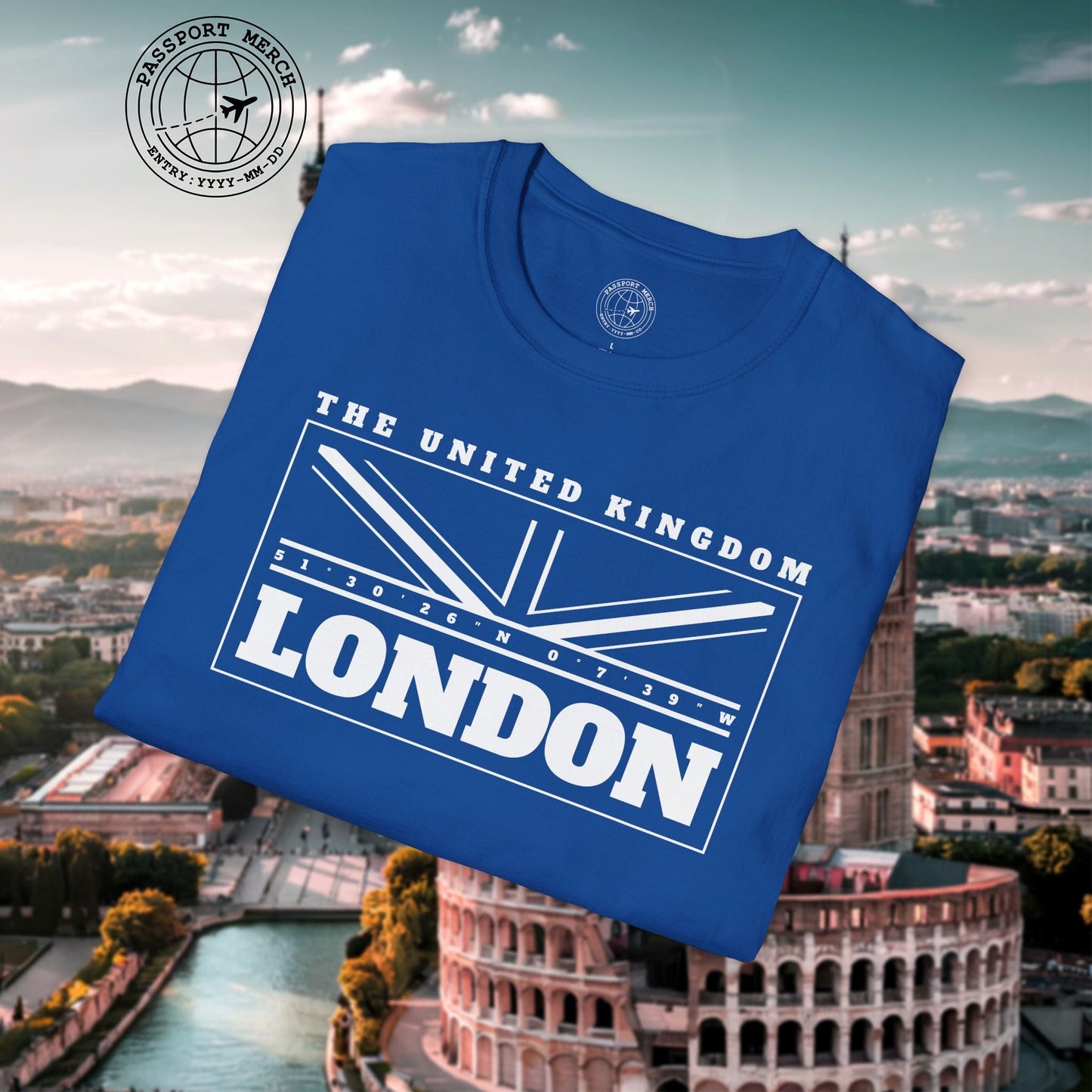 GPS Flag London England, UK T-Shirt